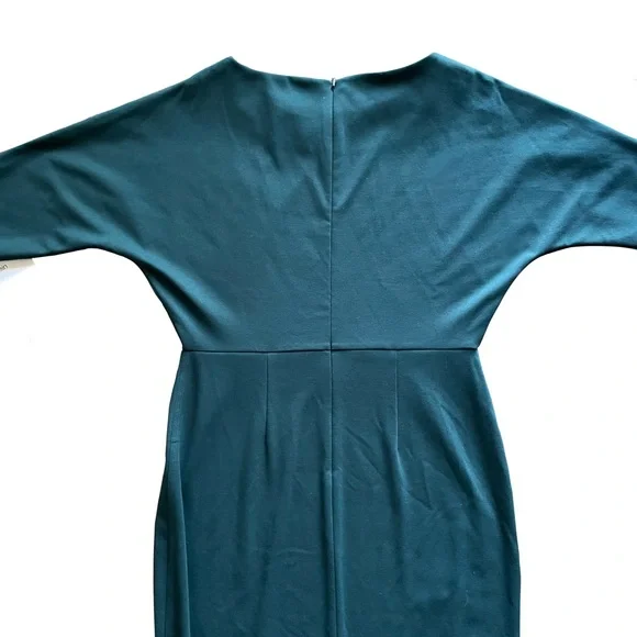 $129 Org NWT Calvin Klein Green Sheath Dress Sz L Capsule Minimalist Pearl Event - Picture 3 of 8